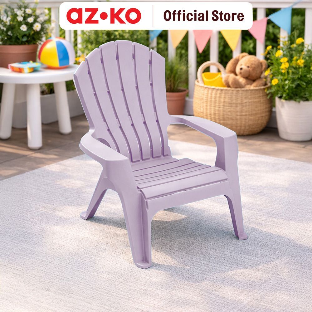 AZKO Soleil Adirondack Kursi Anak - Ungu Tempat Duduk Anak Kids Chair Bangku Sandaran Plastik