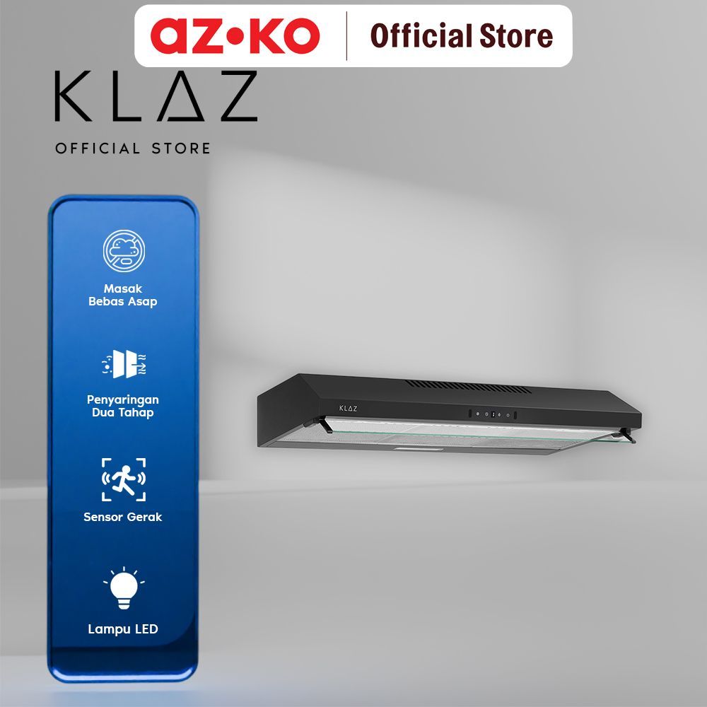 AZKO Klaz 90 cm Airevo Penghisap Asap Dapur Touch Motion - Hitam Cooker Hood Penghisap Asap Range Ho