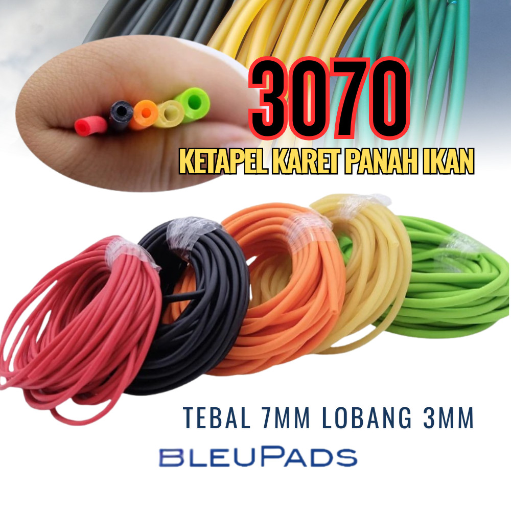 Panah 3070 Speargun 7mm Ketapel Ikan Panah Tebal Karet Slingshot Rubber Tube Elastis Latex Lobang 3m