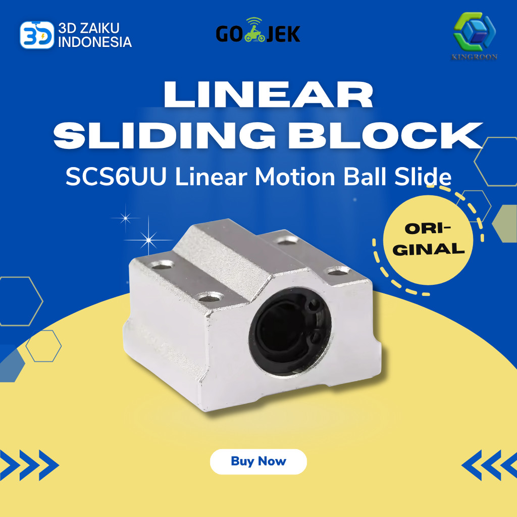 Original Kingroon Linear Sliding Block SCS6UU Linear Motion Ball Slide