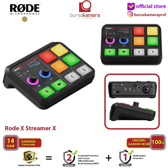 RODE Streamer X Audio Interface and Video Live Streaming Console RESMI