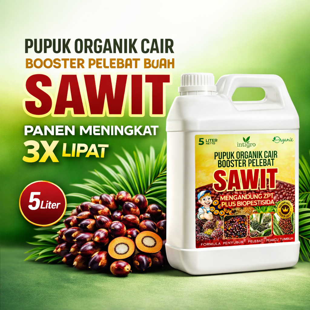 PUPUK ORGANIC CAIR POC BOOSTER SAWIT 5 LITER - Pupuk Organik Cair dan ZPT - Pelebat Sawit