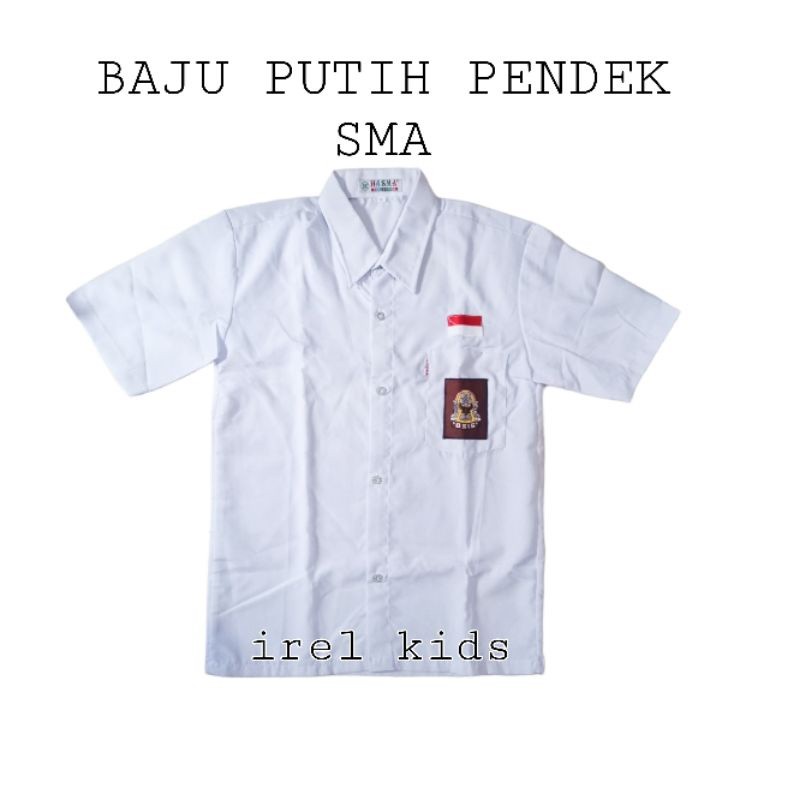 AMANAH SCHOOL Baju Seragam Sekolah SMA Lengan Pendek TERMURAH