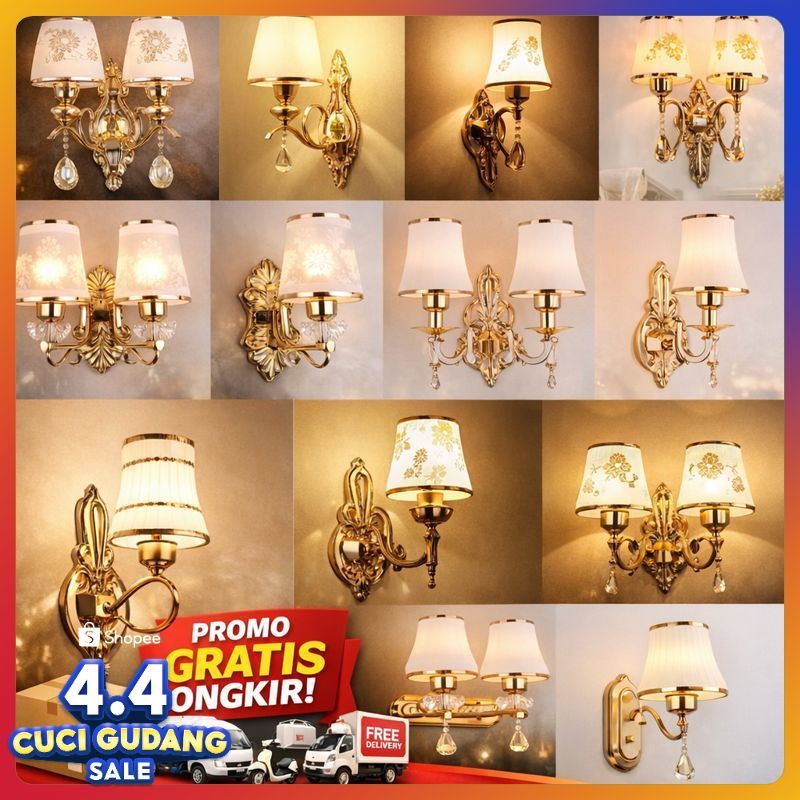 COD & READY STOK LAMPU HIAS LED DINDING GAYA NORDIC / LAMPU DINDING MEWAH / LAMPU HIAS