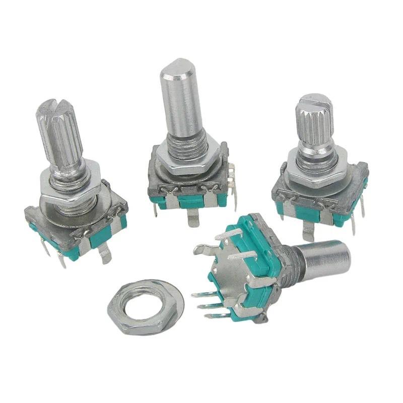 5PCS/LOT 20 Position 360 Degree Rotary Encoder EC11 w Push Button 5Pin Handle Long 15/20MM With A Bu
