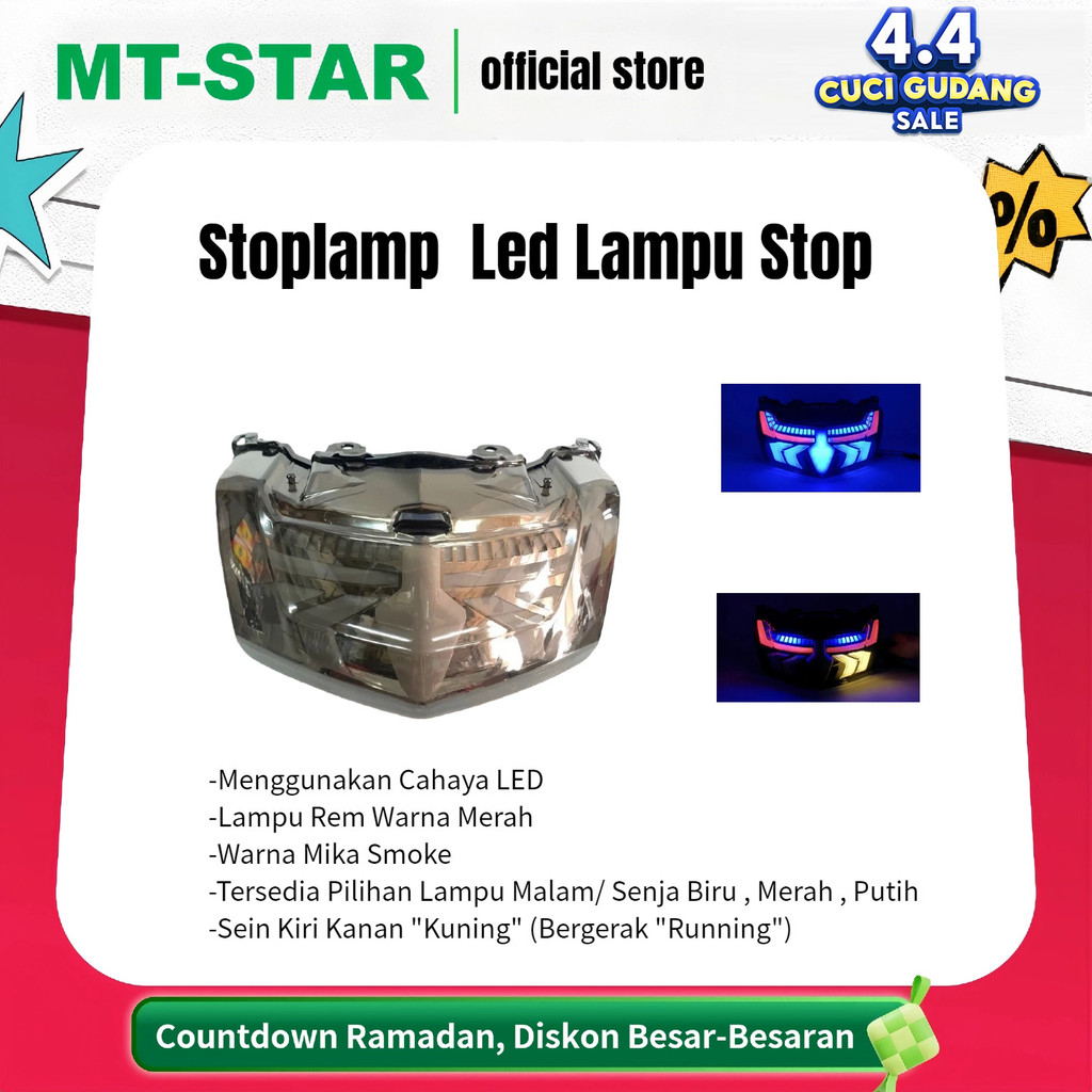MT STAR  Stoplamp Nmax Led Lampu Stop Nmax Lama Led Lampu Belakang Model Terbaru