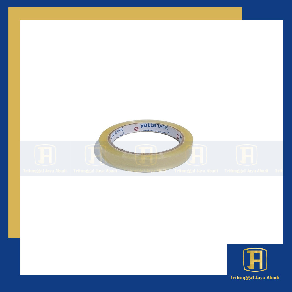 Isolasi Yatta Tape Original Pabrik – 12mm x 72 Yard – Bening Transparan – Daya Rekat Tinggi