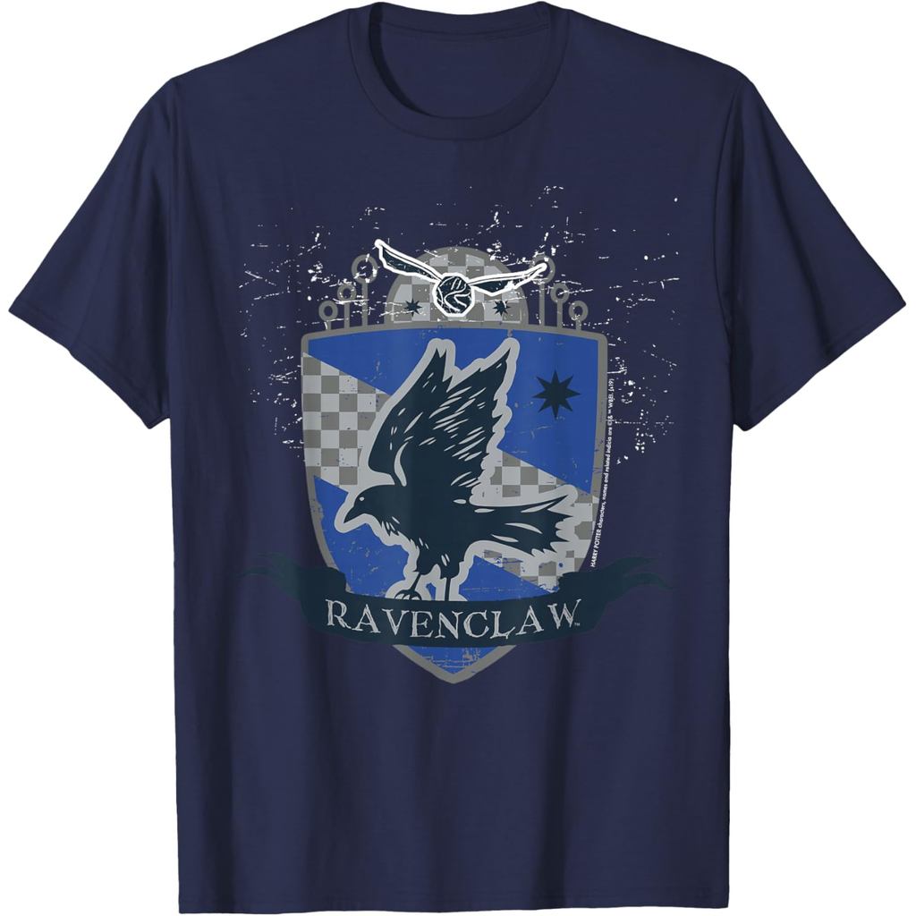 Baju Kaos Dewasa Harry Potter Ravenclaw Quidditch Shield T-Shirt