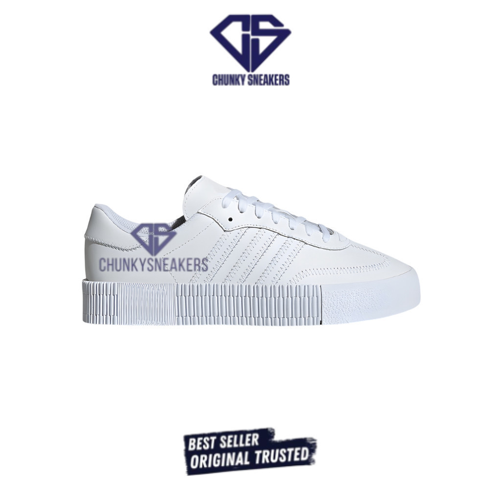 Sepatu Adidas Sambarose All White 100% Original BNIB