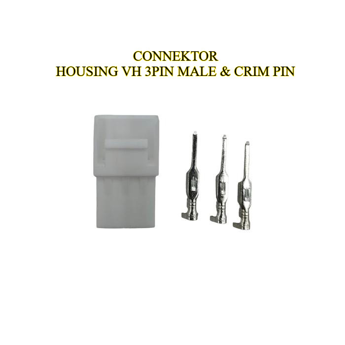 Soket Connector Konektor VH 3.96 VH3.96 Male 3pin 3p sudah termasuk terminal