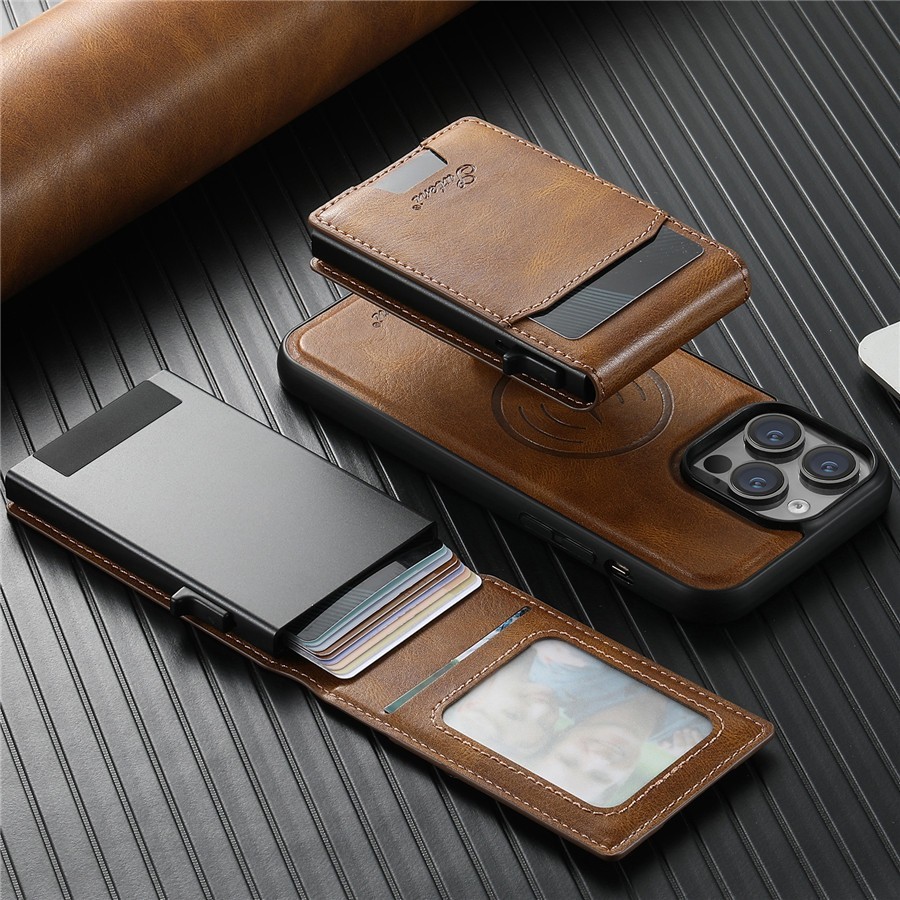 2 dalam 1 Mobil Magnetik Dompet Terlepas Casing Untuk iPhone 16 Pro Max 12 13 14 15 Pro Max Plus Kul