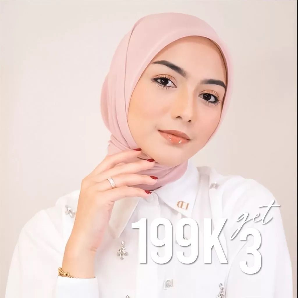 Lozy Hijab - 199K Get 3 Kirana Paris Plain Japan Square (Hijab Segiempat Bahan Paris Japan Premium)