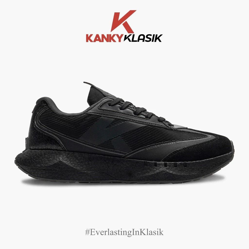 Kanky Story Honjo Full Black Dan Black Sepatu Casual Nyaman Untuk Harian