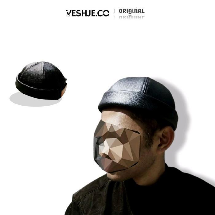 VESHJE.CO Miki Hat Peci Kulit Sintetis Hitam - -, -