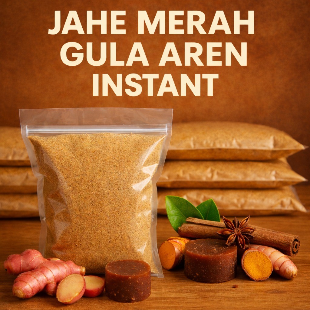 JAHE MERAH GULA AREN BUBUK KILOAN INSTAN 1KG