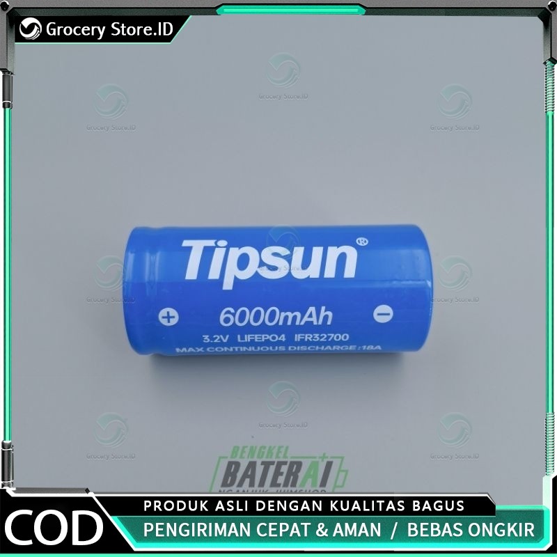 Battery Lifepo4 32700 Tipsun 6Ah Baru