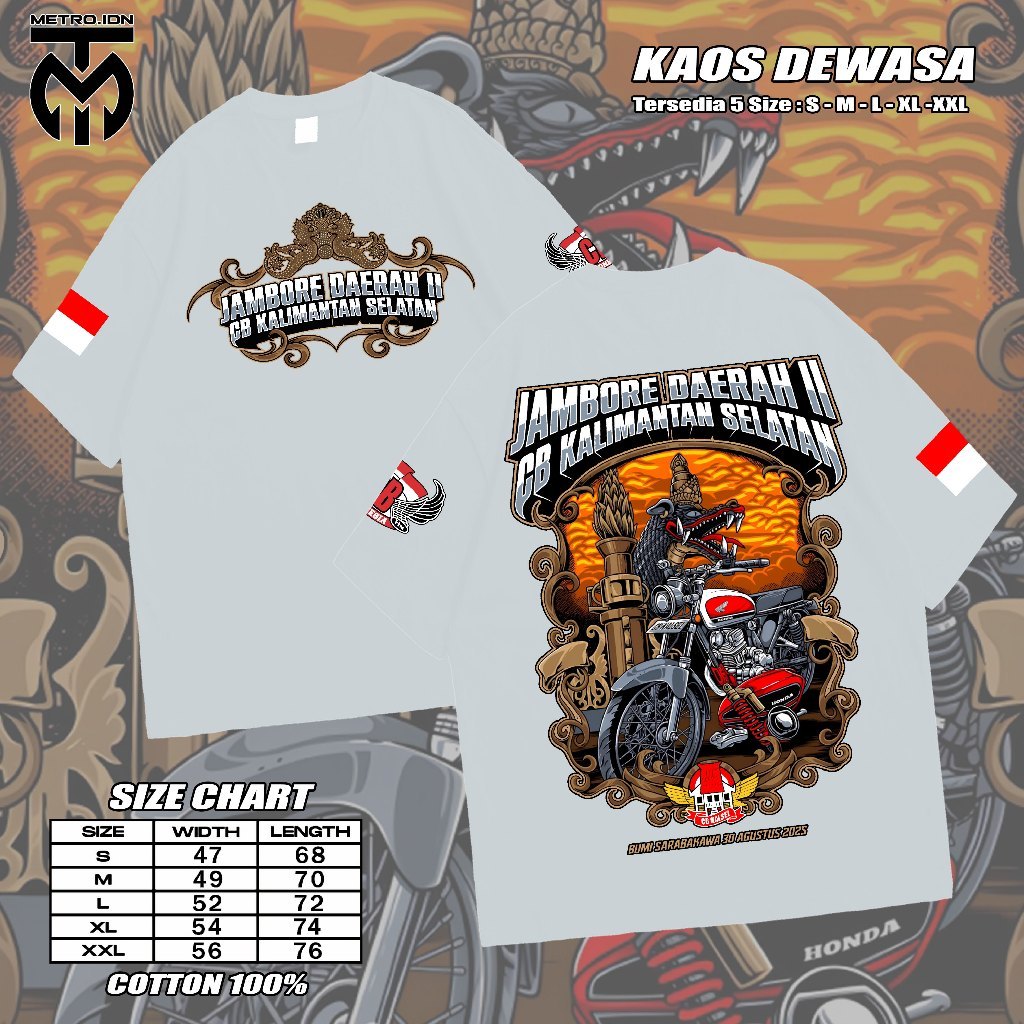 Kaos Acara Jambore Daerah 2 CB Kalimantan Selatan