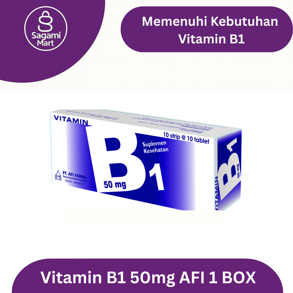 Vitamin B1 50 mg AFI | Suplemen Kesehatan Vitamin B1 - AFI FARMA