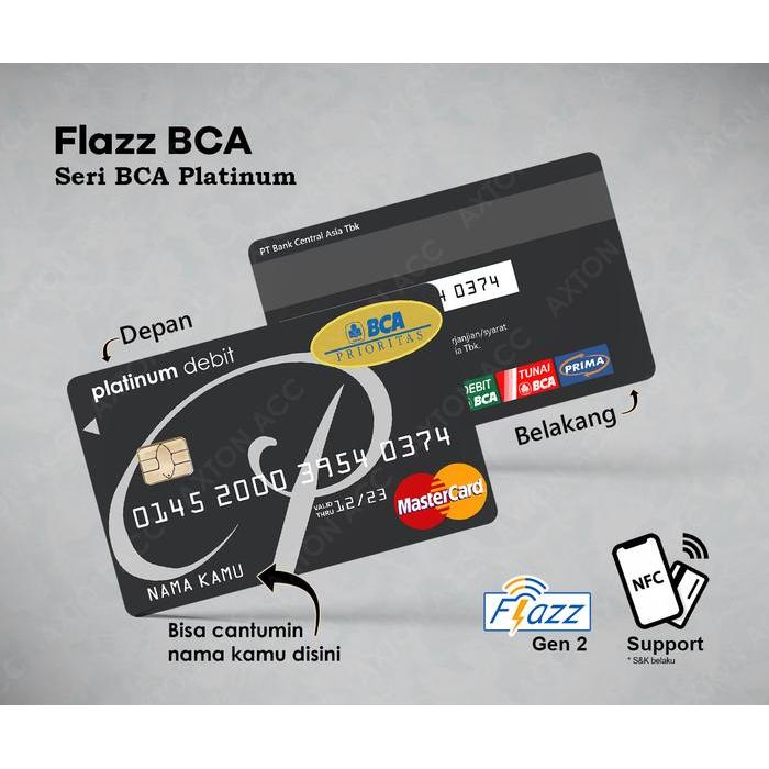 KARTU E MONEY E TOLL FLAZZ BCA GEN 2 SERI BLACK CARD 2 SISI - AMEX MANDIRI - AMEX BRIZZI BRI Terlari
