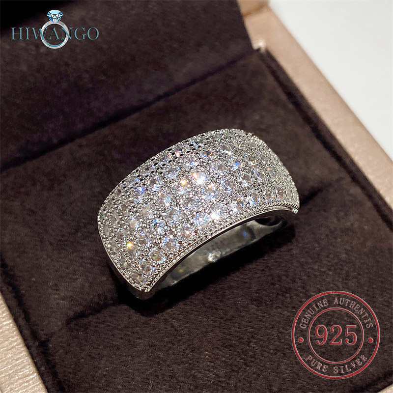 HIWANGO Cincin Perak 925 Zircon 5A