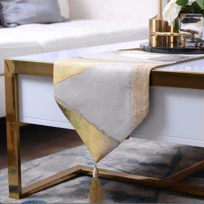 Table Runner / Taplak Meja NORDIC - GOLD BLUE  Original