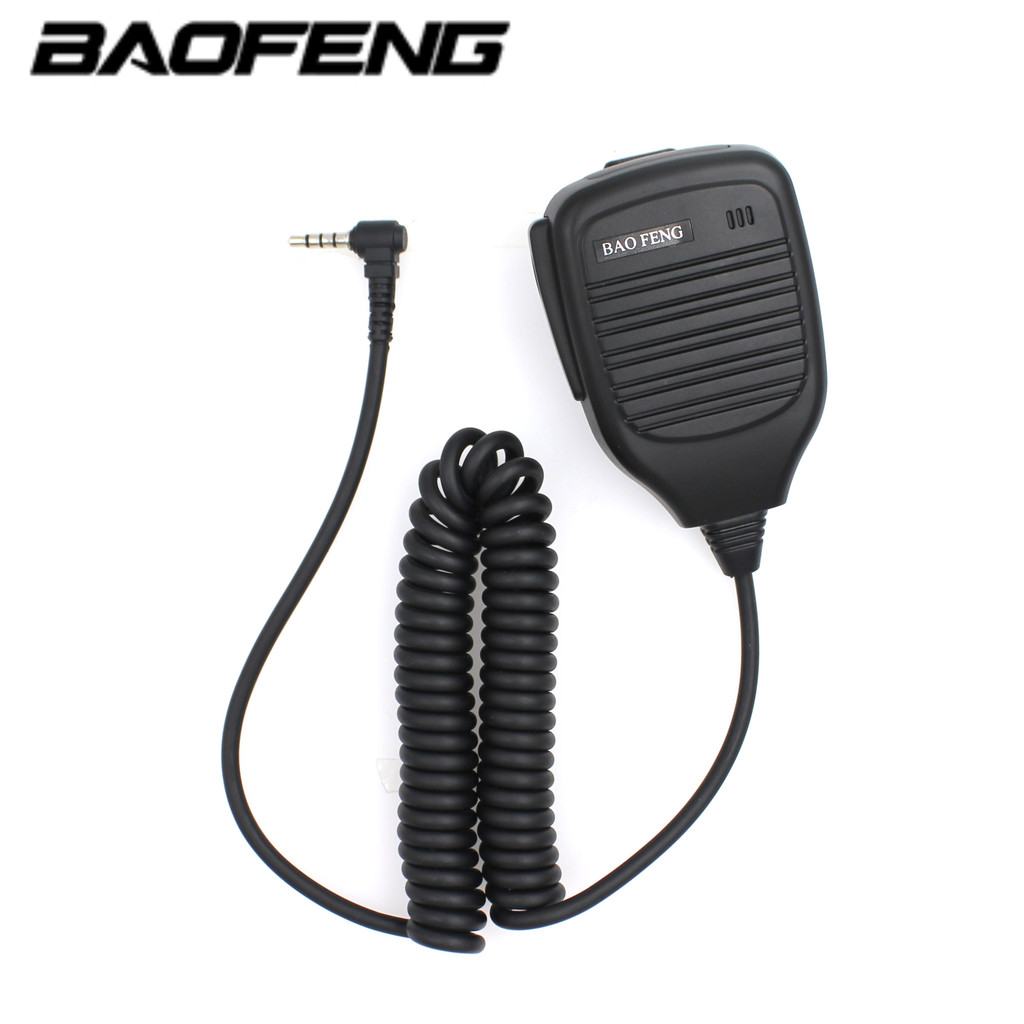 100% Baofeng Walkie Talkie UV-3R Handheld Microphone Speaker Rao Speaker Mic PTT With 3.5mm Auo Jack