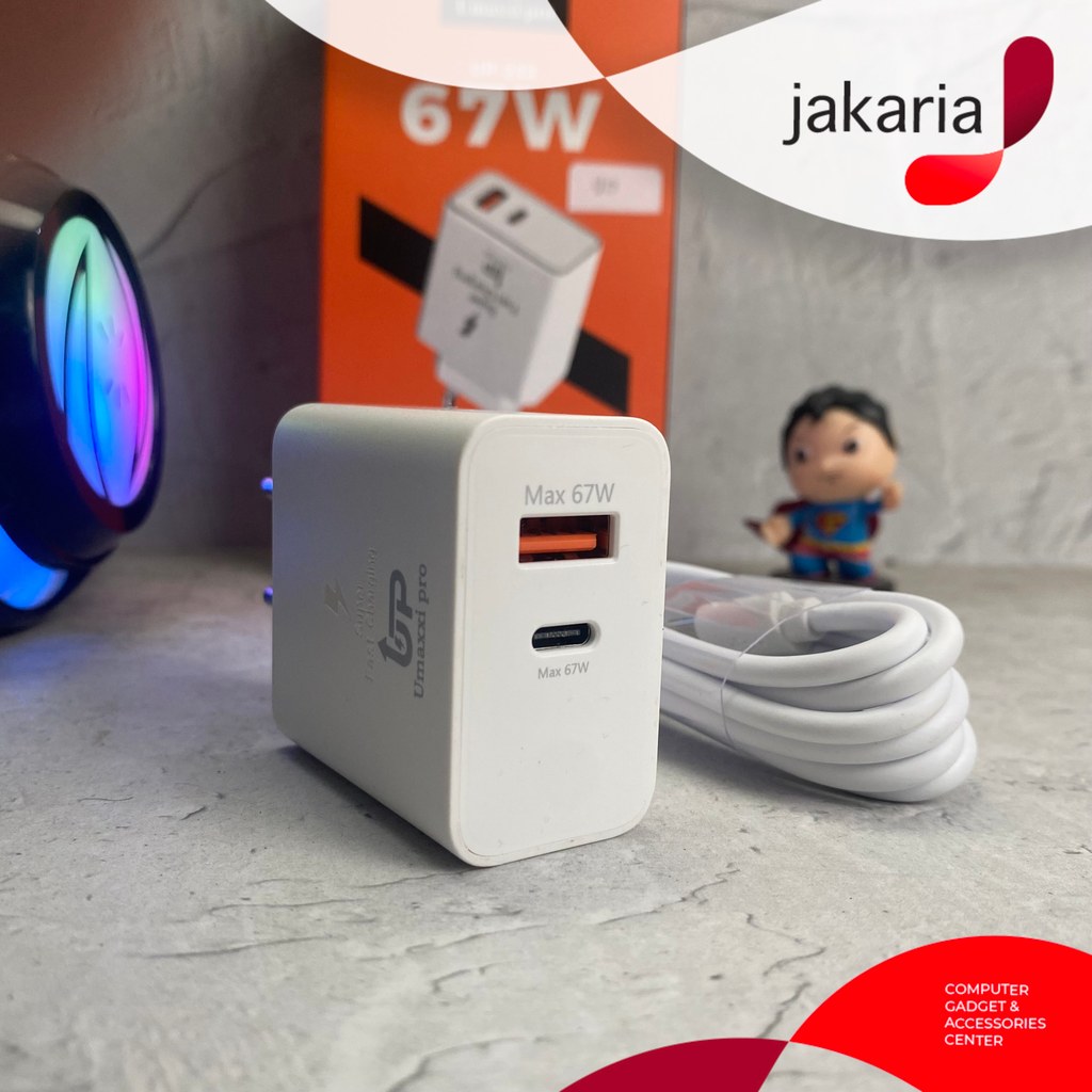 UMAXXI PRO Kepala Charger Type C Turbo Fast Charging PC USB charger for iPhone Samsung OPPO Xiaomi V