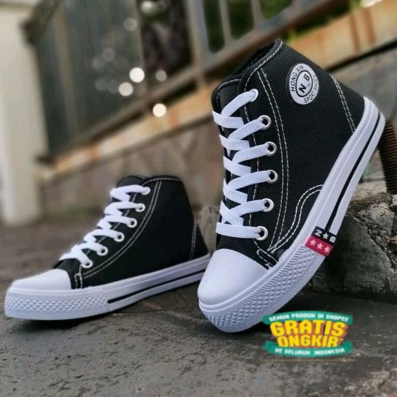 SEPATU NB TALI SEPATU SEKOLAH ANAK PEREMPUAN SEPATU ANAK LAKI LAKI SEPATU NB TINGGI/ merah kuning pi
