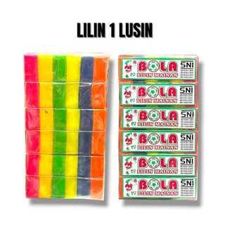Mainan Edukasi Plastisin Lilin Aneka Warna Untuk Anak 1 Kemasan - Paket Grosir 1 Lusin, Lilin Mainan