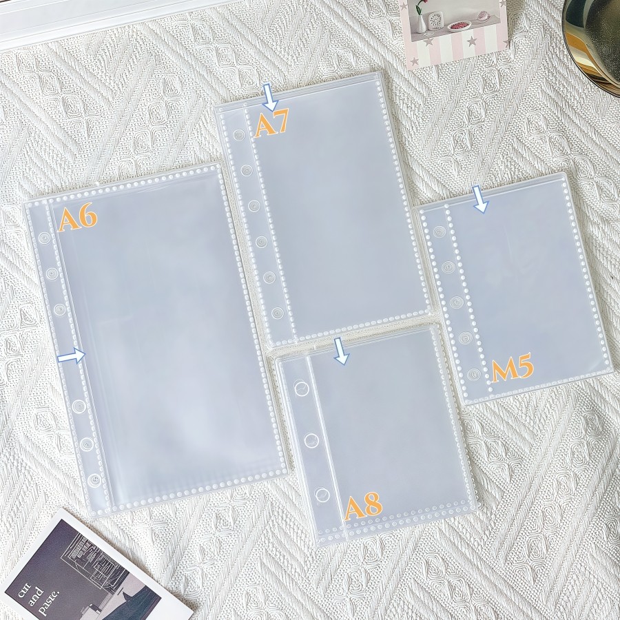 10/20/30/50 Pieces/Bag M5/A6/A7 Transparent Binder, Plastic Protective Cover, Portable Sticker Book,
