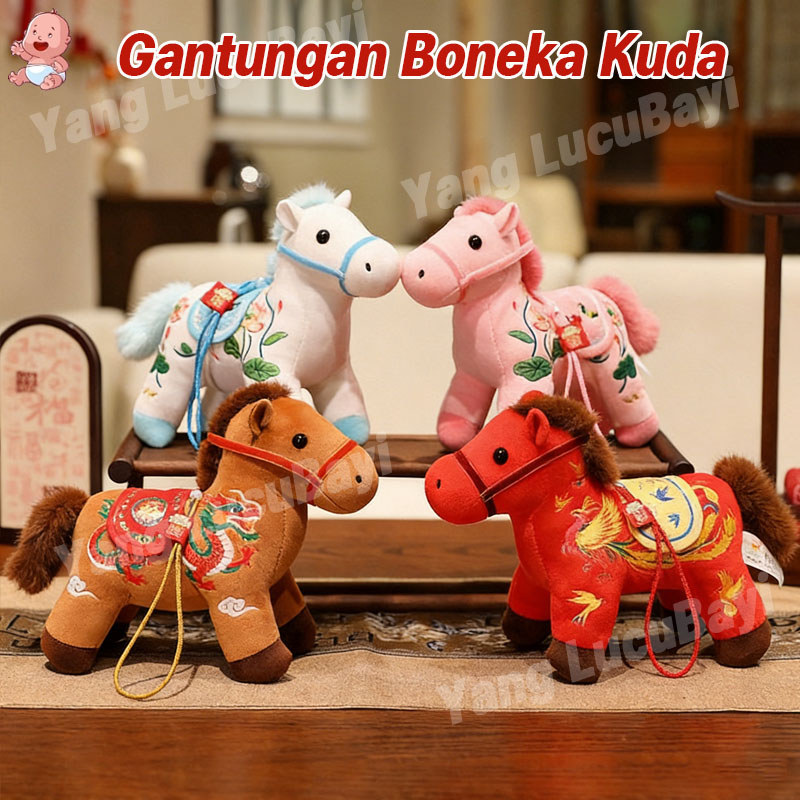 Gantungan Kunci Boneka Kuda Gantungan Tas Kuda Poni Pelajar Tas Kean Liontin Boneka Maskot Tahun Kud
