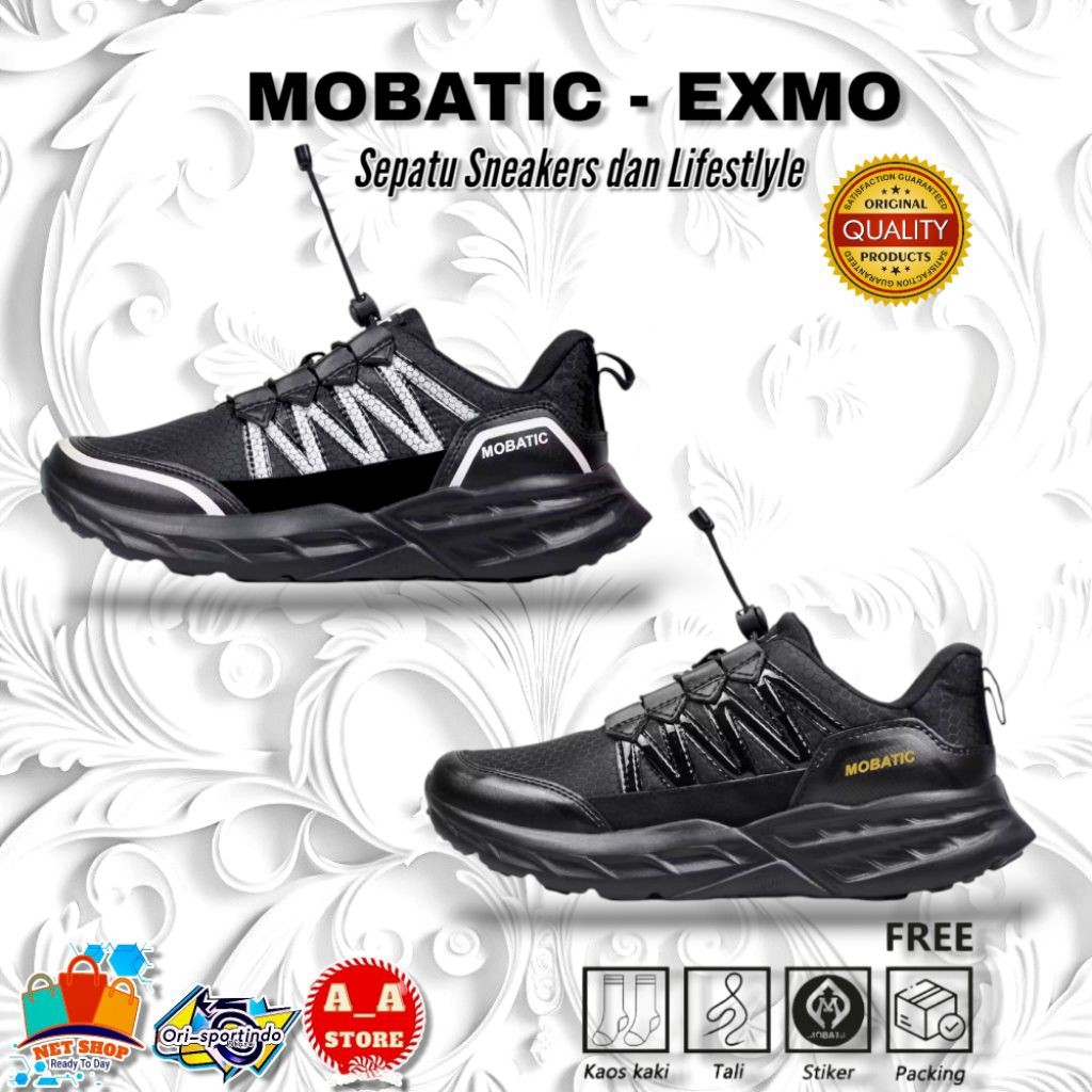 MOBATIC EXMO Sepatu Sneakers Casual Pria Wanita