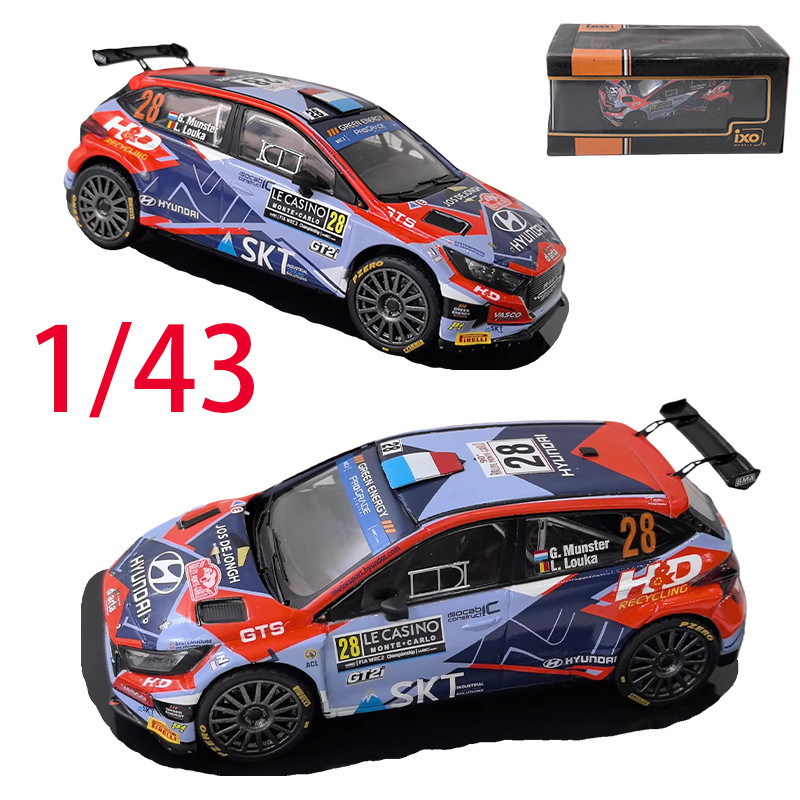 IXO ecast 1/43 Scale HYUNDAI Alloy Car Model Hyundai I20 N #28 2022 Racing Car Play Vehicles Toys fo