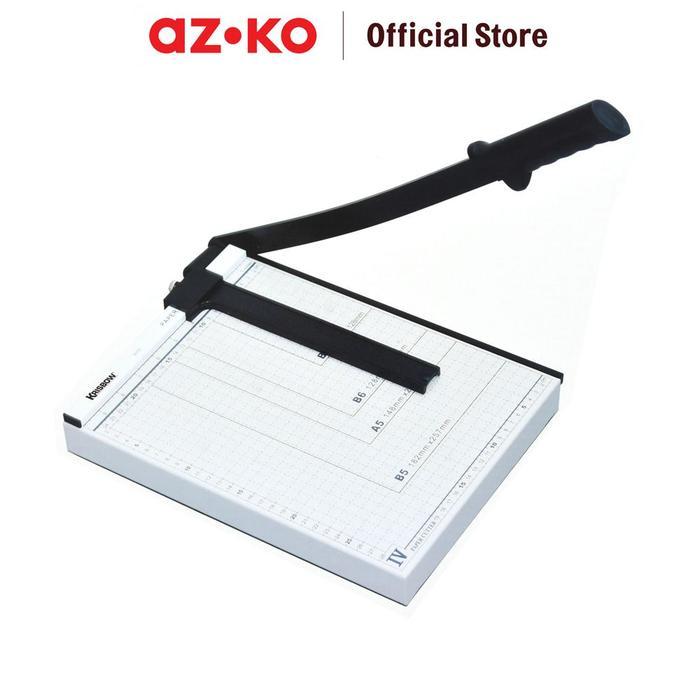 AZKO Krisbow Alat Potong Kertas - Putih Paper Trimmer Pemotong Kertas Peralatan Fotocopy - A4
