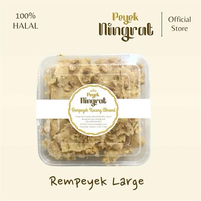 Peyek Ningrat - Rempeyek Premium Semua Varian (LARGE) | Peyek Kacang Tanah | Peyek Teri Medan | Peye