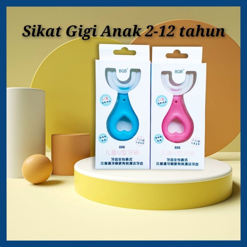 Sikat Gigi Anak Bahan silikon tipe u Baby Silicon Toothbrush Tipe U Sikat Gigi Silikon Anak Bayi Sik