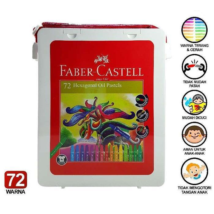 TQ Faber Castell Crayon 72 Warna Oil Pastel Pensil Warna Krayon Faber Kastel Color Pencils Colour si