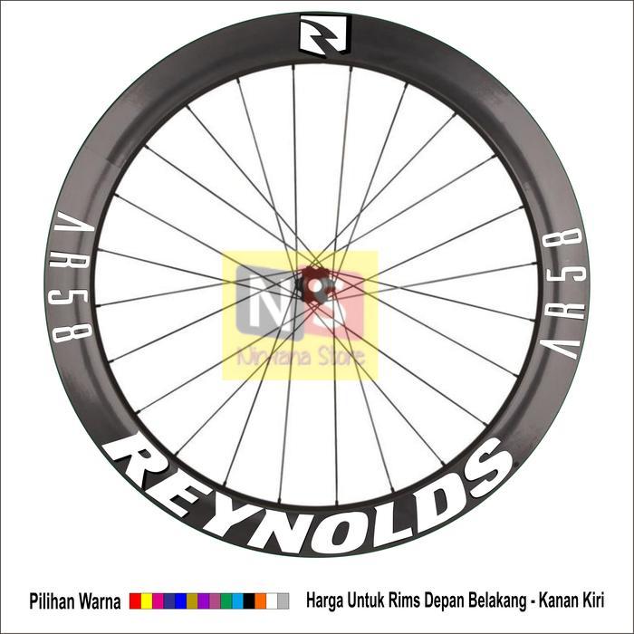Stiker Reynolds AR58 Lebar Rim 5cm Sticker Cutting Velg Decal Sepeda - Putih, 27.5