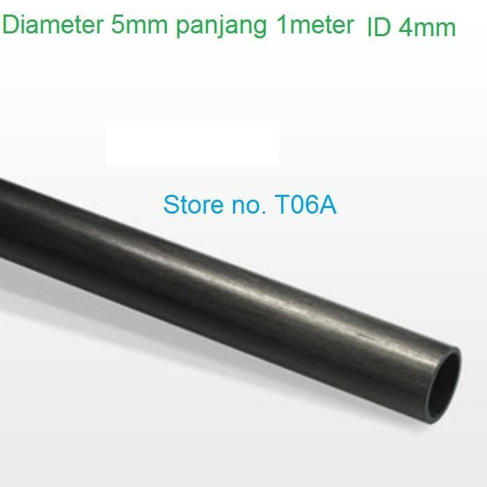 1M Pipa Karbon tube pultrude OD 5mm ID3mm 5x3 5x3mm  fiber Aeromodeling Pesawat OHLG Gabus airplane