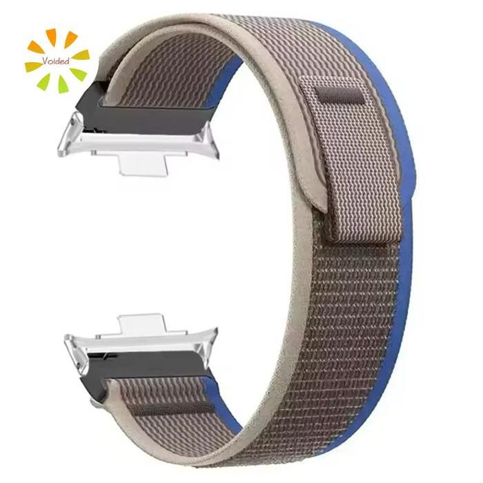 [PROMO] Strap Voided Wild Path loop For Huawei Fit 3/Fit 4/Fit 4 Pro Nylon Stretch Metal - Blue/Gray