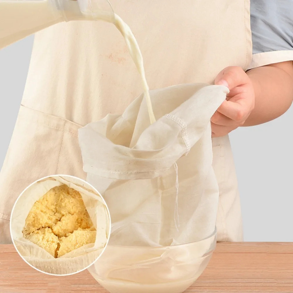 Reusable Cotton Gauze Kitchen Items Tofu Cheese Filter Cloth Butter Milk Coffee Filter Gadgets ning 