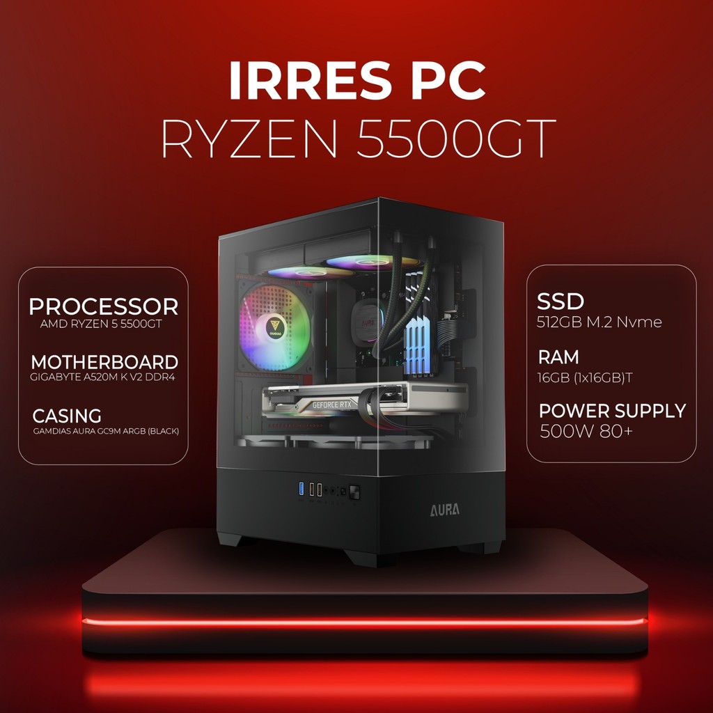 PC GAMING | RYZEN 5 5500GT  | VGA Radeon Vega 11| RAM 16GB | SSD