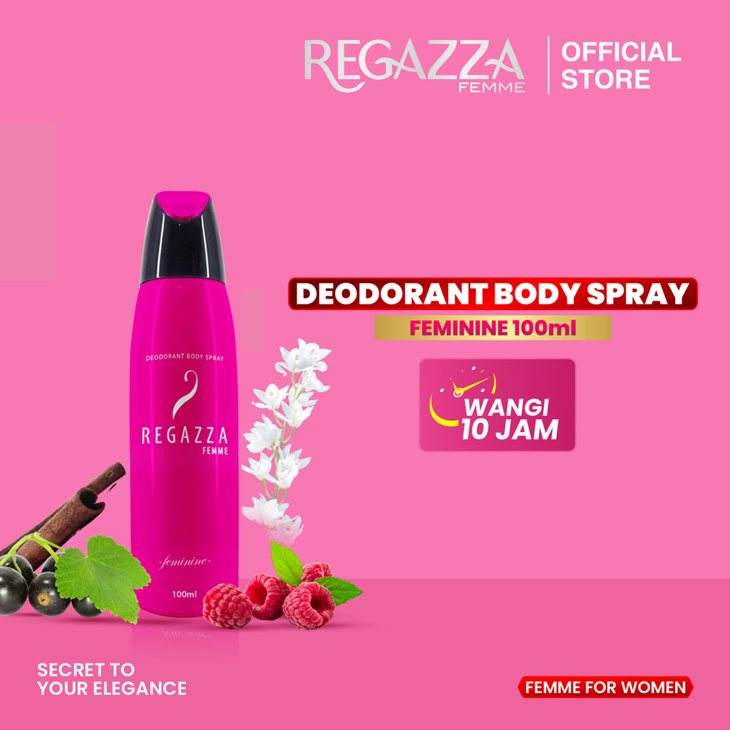Regazza Femme Deodorant Body Spray Feminine (Pink, 100ml) Deodorant Antiperspirant