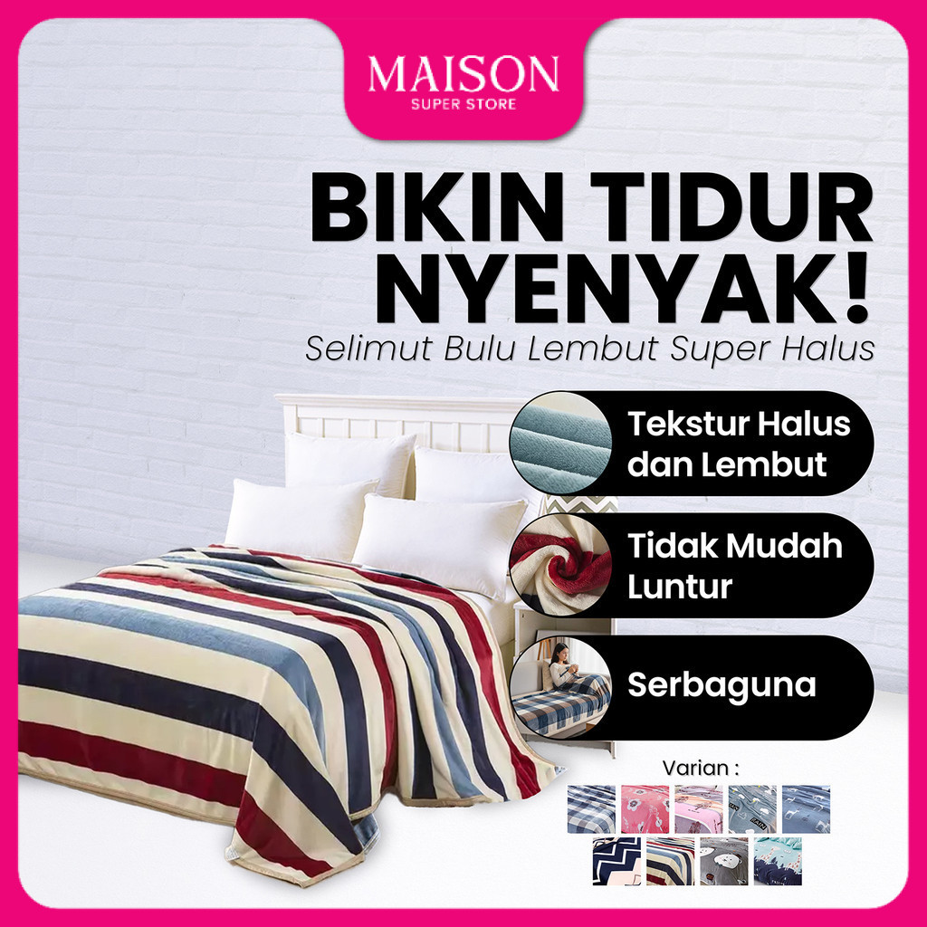 Goto Cuddle Blanket Selimut Dewasa Bulu Tebal Lembut Halus Karakter