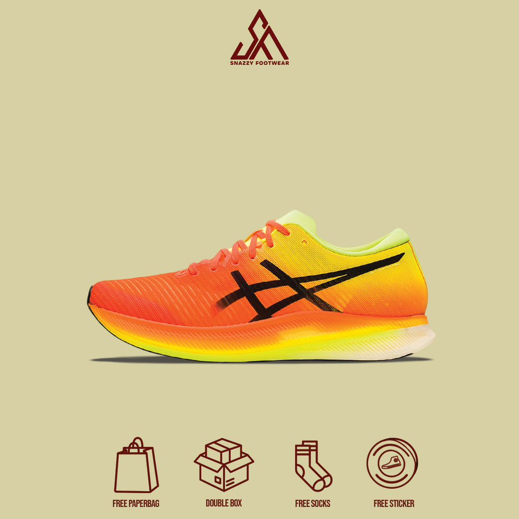Sepatu Sneakers Asics Metaspeed Edge Orange 100% Original Unisex