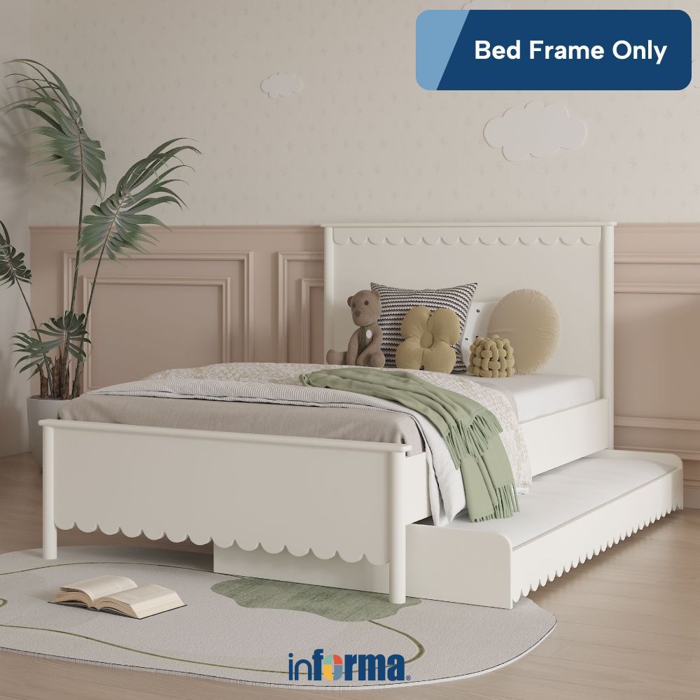 Informa Blossom Tempat Tidur Sorong - Putih Bed Ranjang Kasur Perabot Tidur Furniture Kamar Tidur