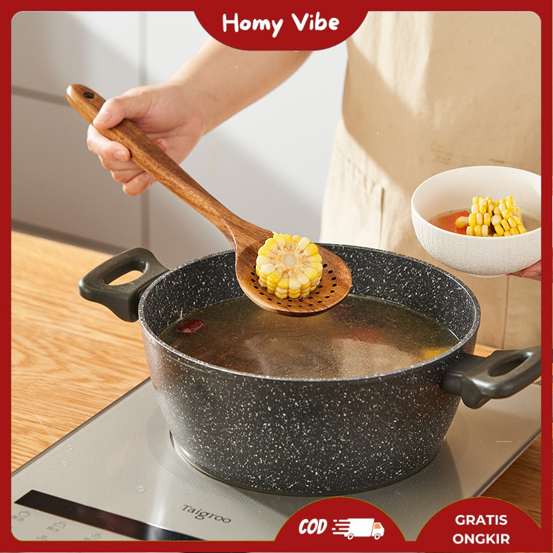 Panci Anti Lengket Black Marble Coated / Panci Soup Induksi Marble Double Bottom / Panci Sup Panci