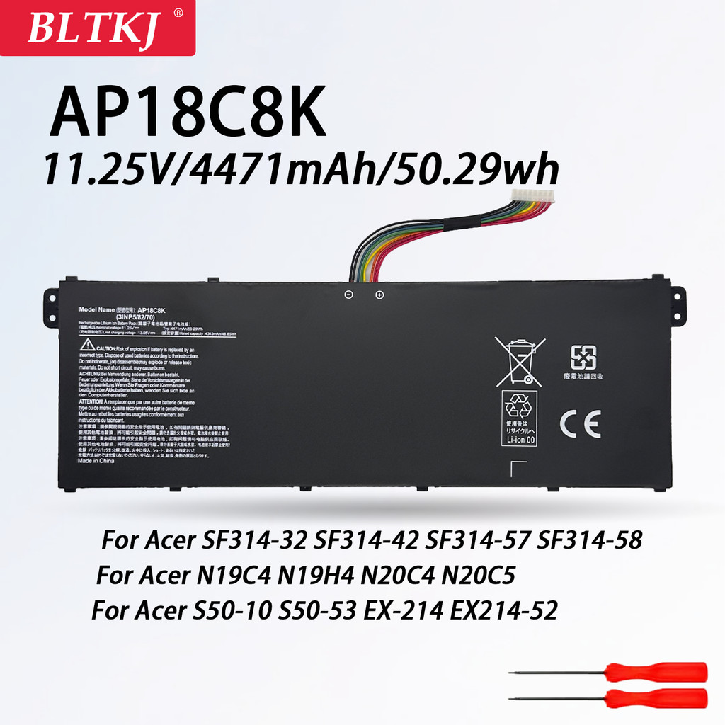 AP18C8K Laptop Battery For Acer Aspire SF314-32 SF314-42 A315-58G A514-52 N19C4 N20C5 N18Q13 S50-53 