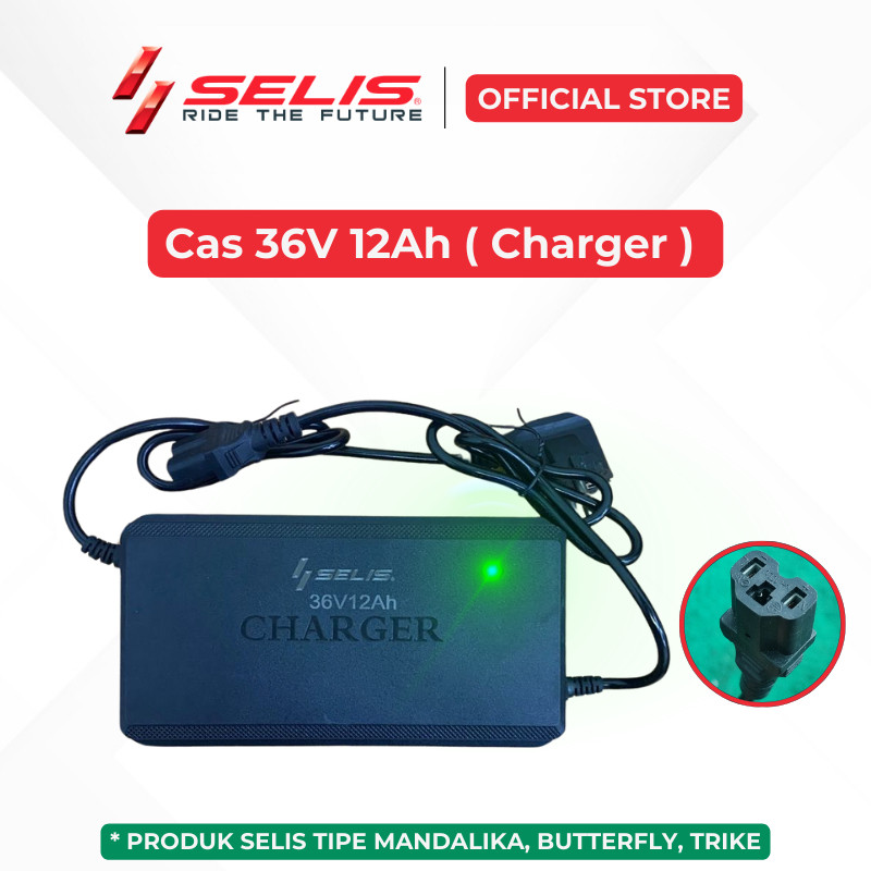 ( LuxvenMart ) SELIS - Charger Cas Pengisi Daya 36 Volt 12 Ah Sepeda Motor listrik SLA ( Lead Acid )