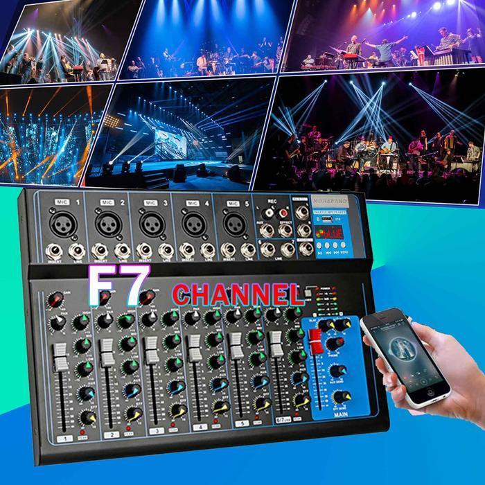 Mixer Audio Morefand Profesional Dj8 Mixer Mobil 12V Panggung 8 Channel Bluetooth Mixer Audio 4/6/8C